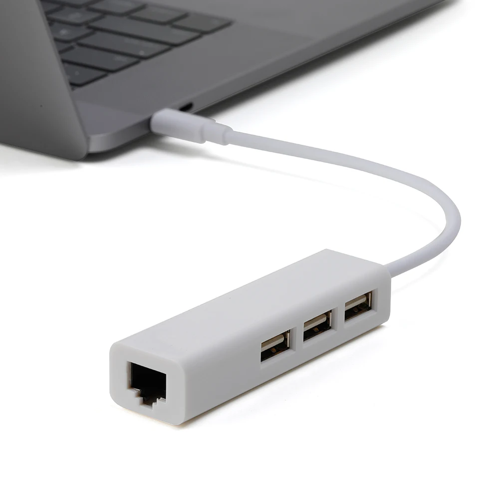 USB Ethernet 3 порта 2 0 RJ45 Lan Сетевой адаптер для MacBook Pro PC ноутбука Прямая