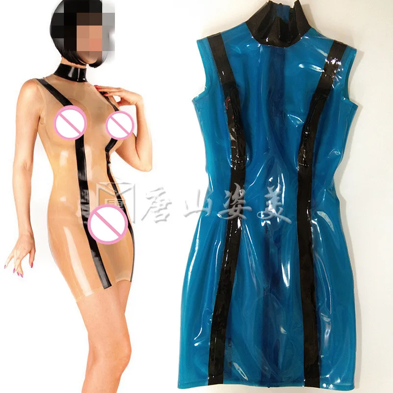 Латексное платье прозрачное латексное с молнией на груди заказ | Тематическая
