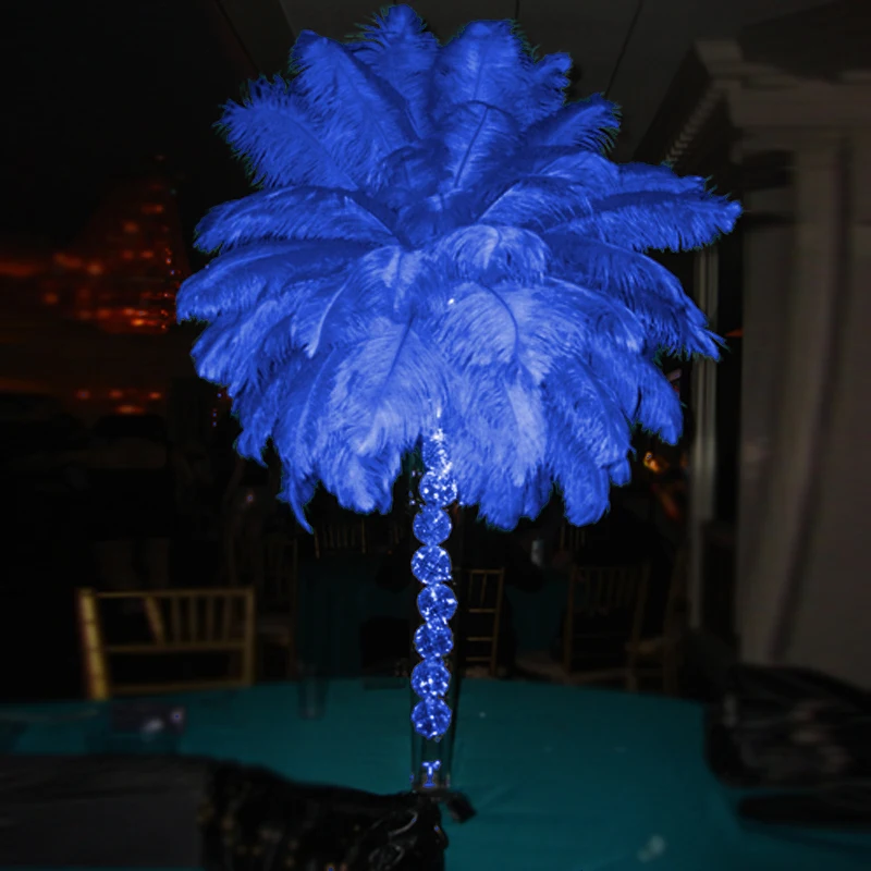 Dark blue 10 шт. 30-35 см романтические Перья DIY аксессуары окна свадебного стола дома вечерние натуральных перьев украшение Цветочная композиция - Цвет: Dark blue