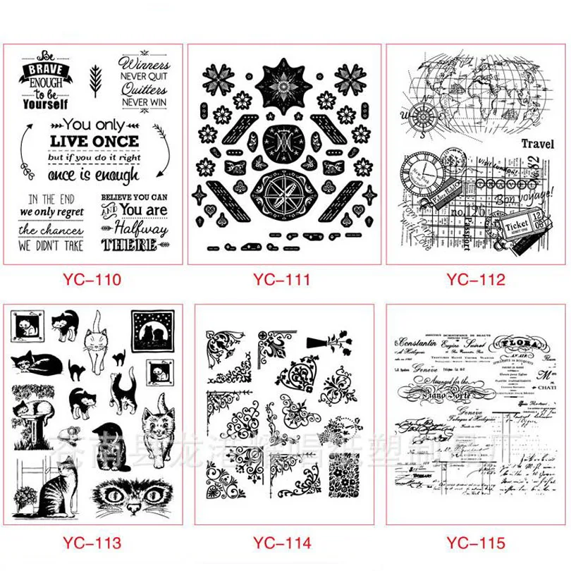 

Transparent PVC scrapbook deco stamp Diary Diy decorative stamps Scrapbooking & Stamping H063