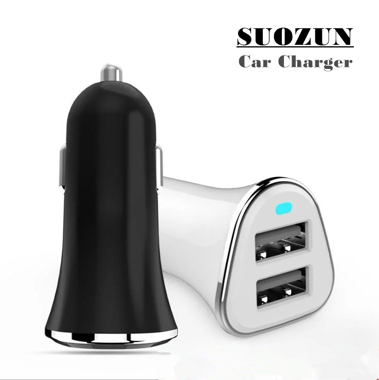 Автомобильное зарядное устройство SUOZUN с 2 USB-выходами макс. 4 А (в реальном