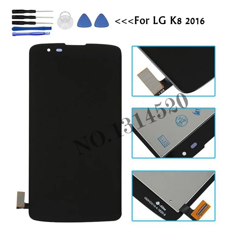 Для LG K8 2016 LTE K350 K350N K350E K350DS ЖК-дисплей с сенсорным экраном планшета в сборе рамкой