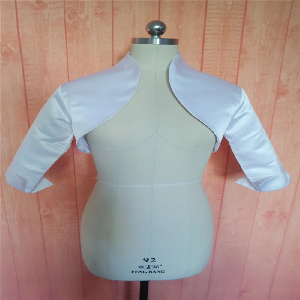 Ruthshen новый свадебный Атласный топ с воротником и рукавом три четверти Bolero DS0625|sleeve