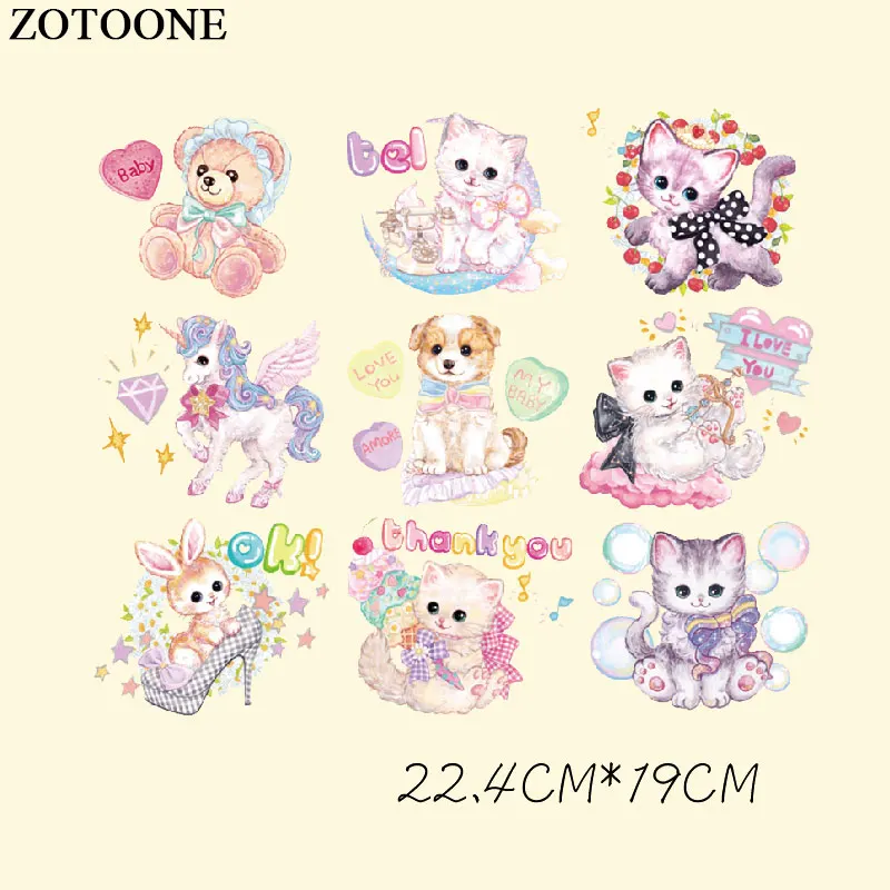 ZOTOONE 9 шт. милый кот нашивка единорога для одежды средства ухода за кожей DIY