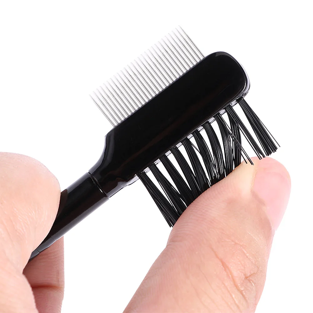 1PC Professional Eyelashes Extension Eyebrow Metal Dual Comb Brush Eye Lashes Beauty Cosmetic Makeup Tools |