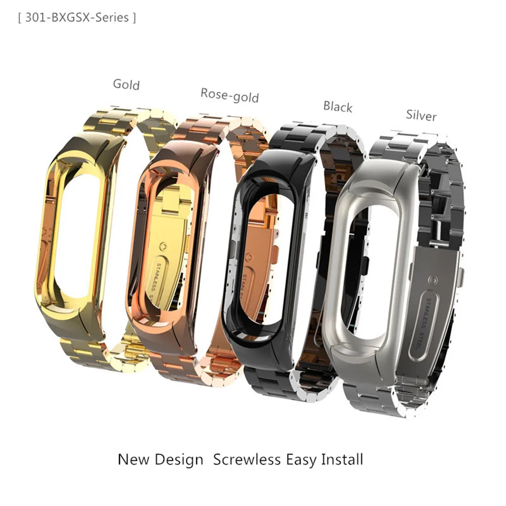 E-ZONE mi band 3 металлический ремешок для Xiaomi mi Band 3 Браслет Смарт-часы Band 3 аксессуар