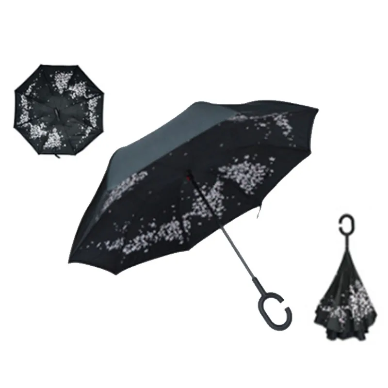 Перевернутый складной зонт заднего вида для двухслойного ветрозащитного зонта с