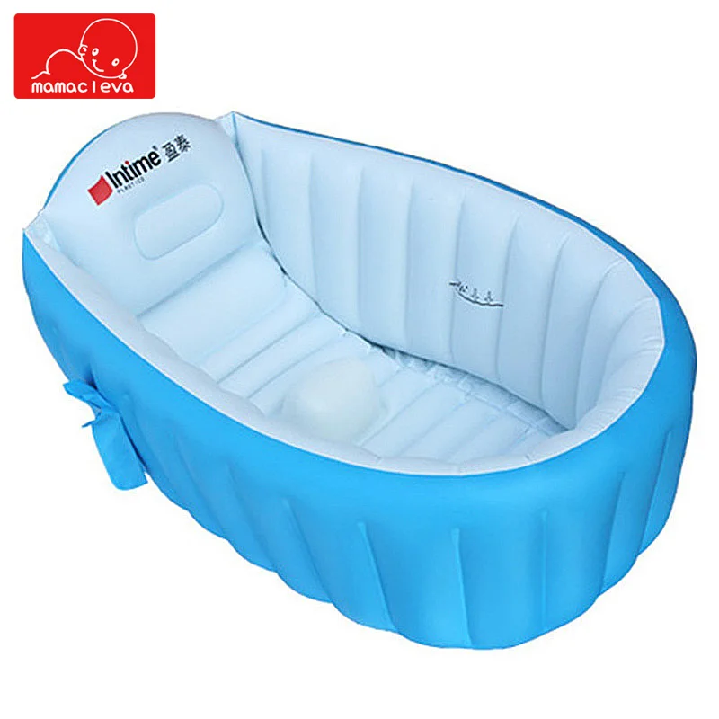 blue Bathtub MAMACLEVA детская надувная Ванна портативное средство безопасности для бассейна утолщаются складные для новорожденных бассейна для младенцев игрушки для помещений - Цвет: blue Bathtub
