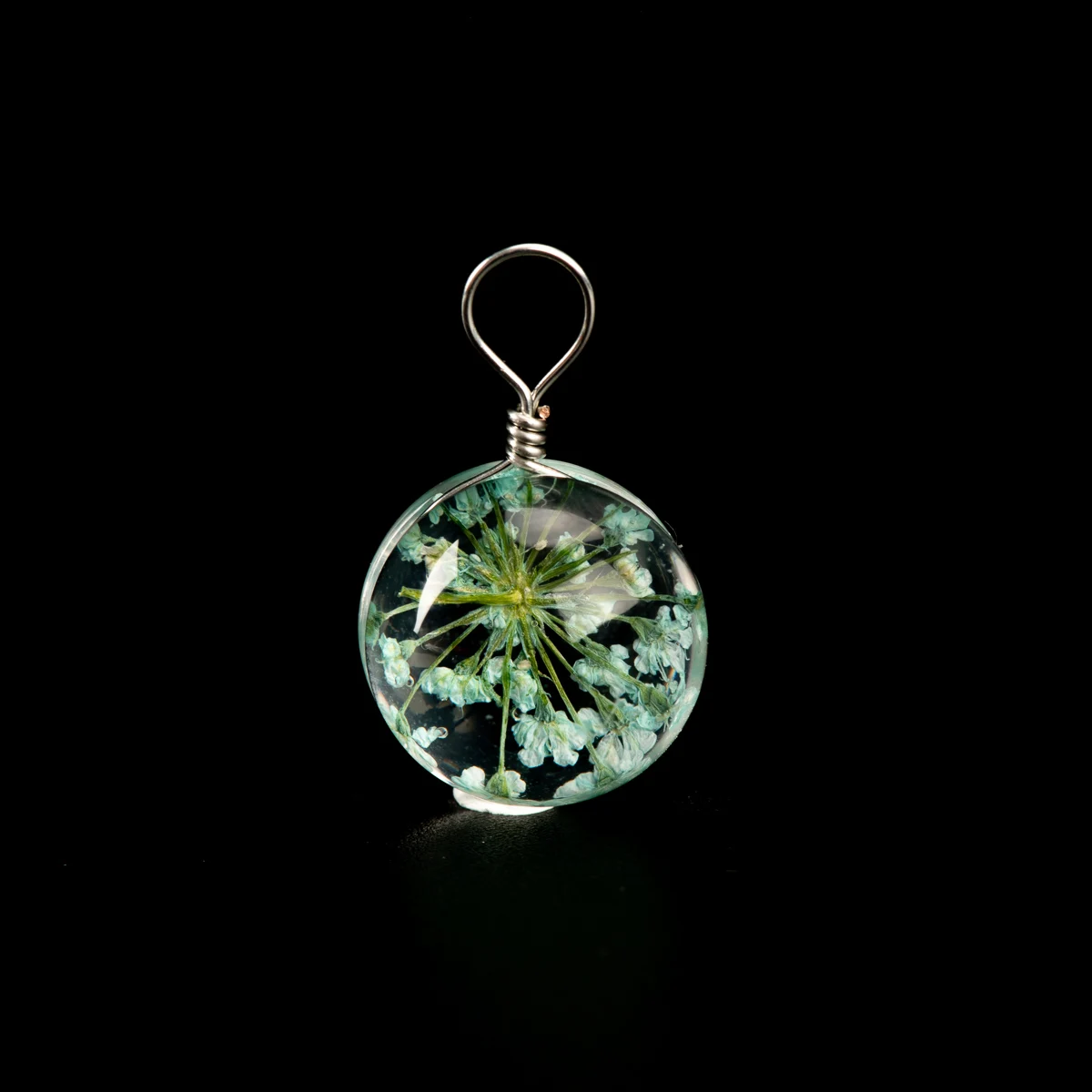 12 # Железный проволочный стеклянный шар и цветы Натуральные сушеные браслет