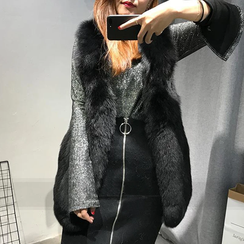 Женский жилет от Искусственный мех хорошее качество толстый искусственный Лисий