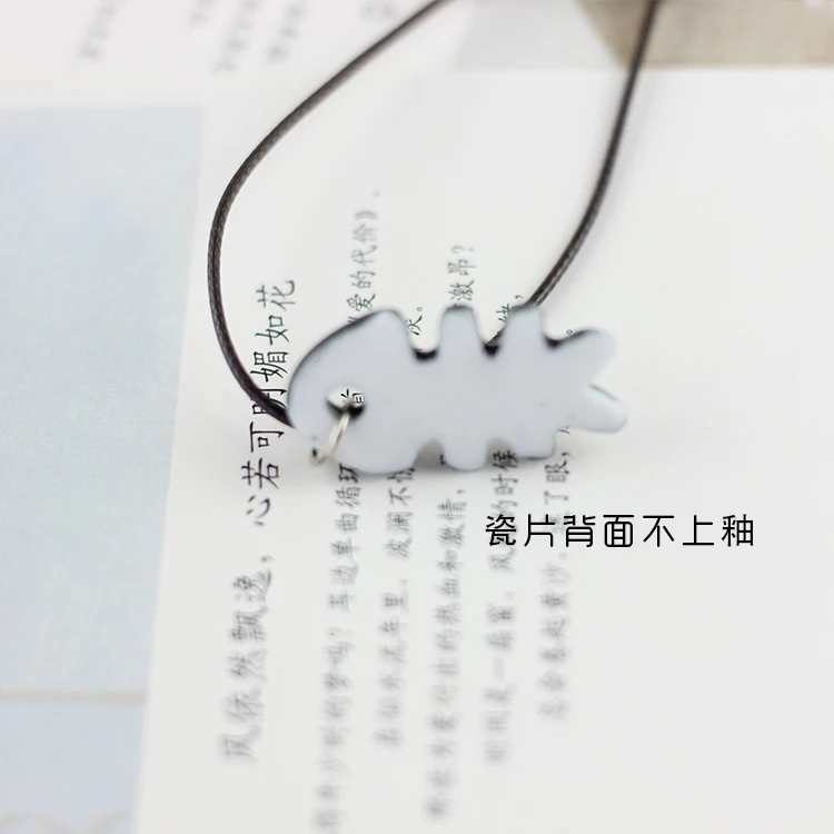 Милые маленькие рыбки кости ключицы ожерелье и подвески веревка цепь подарок на