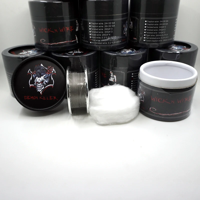 Катушка атомайзера Demon killer 5 шт. витая проволока плоская Clapton Tiger Fused clapton Alien Mix