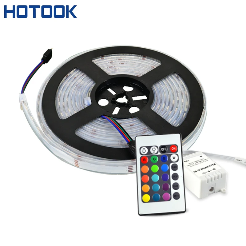 RGB светодиодный ная лента 5050 Водонепроницаемая IP67 5 м 300 SMD 60 светодиодов/м лампа
