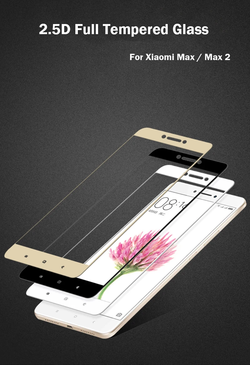 MAKAVO для Xiaomi Mi Max 2 закаленное стекло 9H 2.5D Взрывозащищенная полноэкранная Защитная пленка для Xiaomi Mi Max 2 Max2