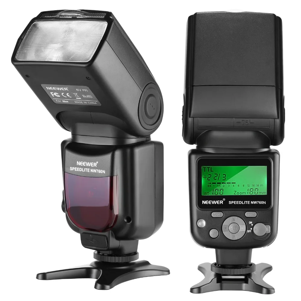 Neewer NW760 дистанционного ttl Вспышка Speedlite с ЖК-дисплей Дисплей для Nikon D7200 D7100 D7000 D5500 D5300 D5200 D5100 D5000 D3300 D3200