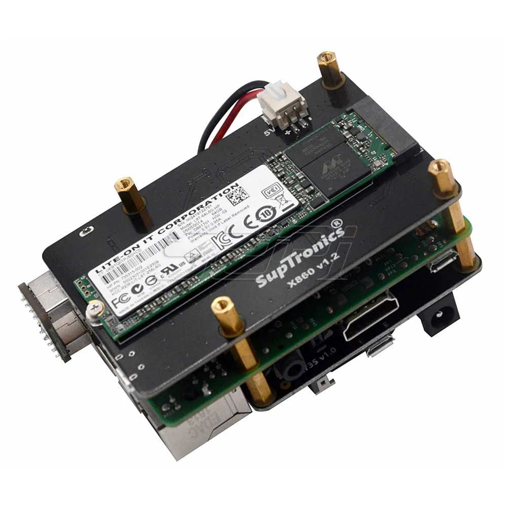 Плата расширения для хранения SSD 52Pi X860 M.2 NGFF SATA с USB 3 0 Raspberry Pi 1 Model B +/2/3 (B PLUS)