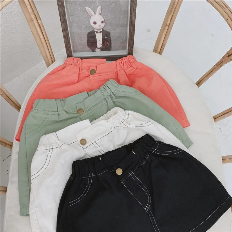 Summer boys girls fashion simple solid color shorts Korean style kids 4 colors all-match casual | Детская одежда и обувь