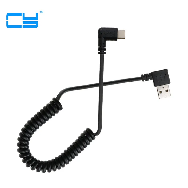 

3FT 100 см USB-C 3,1 Type-c "папа" в USB "Мама", мужской 90 градусов под двойным углом выдвижной кабель для зарядки или передачи данных 2.1A кабель для S8 Huawei ...