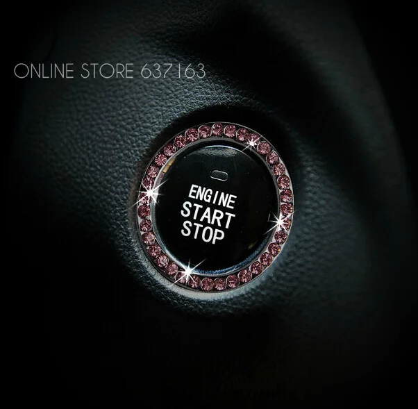 Кнопка запуска Стразы инкрустированная наклейка на зажигание для Nissan Altima Armada Juke