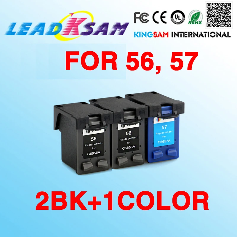Картридж с краской 3x совместимый hp56 57 сменный hp57 56 OfficeJet 5508 5510 5515 6110 6150 J5500 J5508 J5520 1315