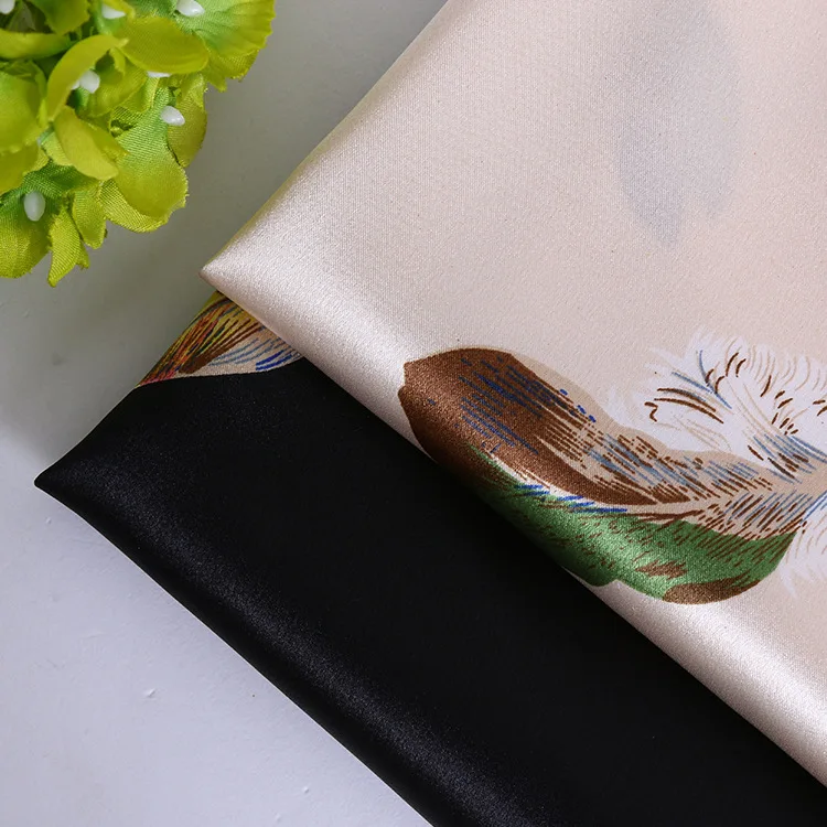 150 см Ткань с принтом измеритель стрейч перо принт итальянская ткань материал