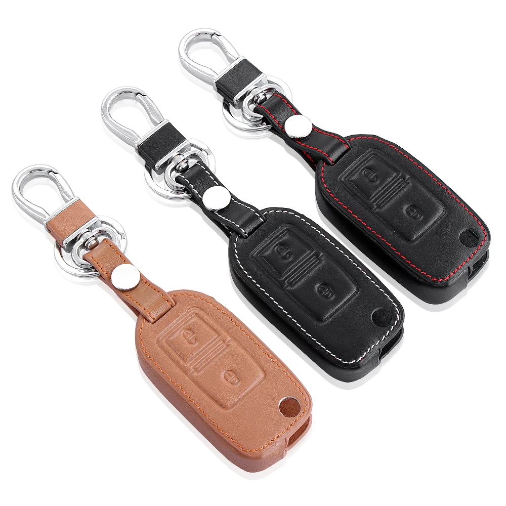 Стайлинг автомобиля кожаный чехол корпус для дистанционного ключа 2 кнопки VW Amarok
