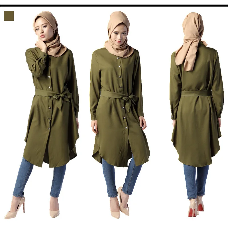 Bubble Tea 2017 новая женская мусульманская рубашка с длинным рукавом абайя Малайзия