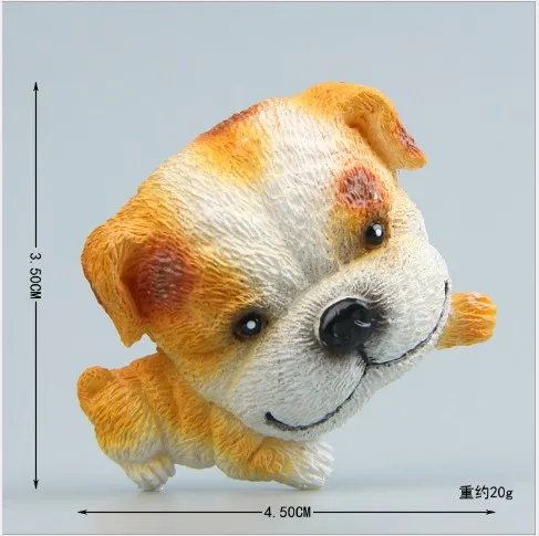 4 Креативный я знаю Собаки Смолы Магнитные наклейки для холодильника 3D Huskie корги бульдог ПВХ Магнитные наклейки для холодильника маленькие игрушки для детей - Цвет: 4