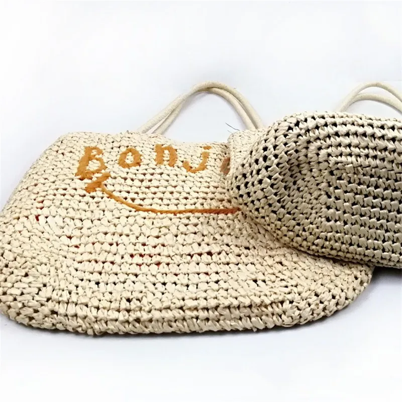 Сумка женская плетеная из ротанга С Вышивкой Букв | Багаж и сумки