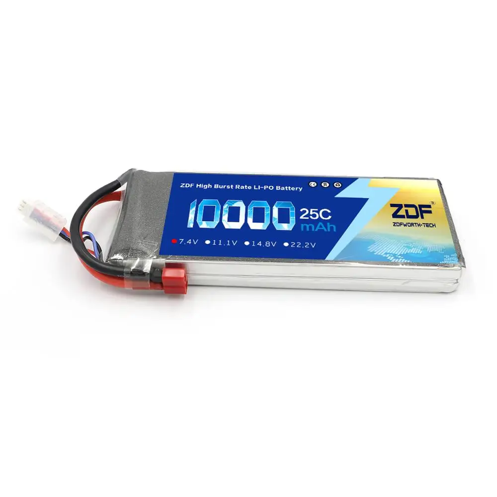 2019 ZDF Power Li-polymer Lipo Battery 2S 7.4V 10000mah 25C Max 50C For Helicopter RC Model Quadcopter Airplane Drone | Игрушки и хобби