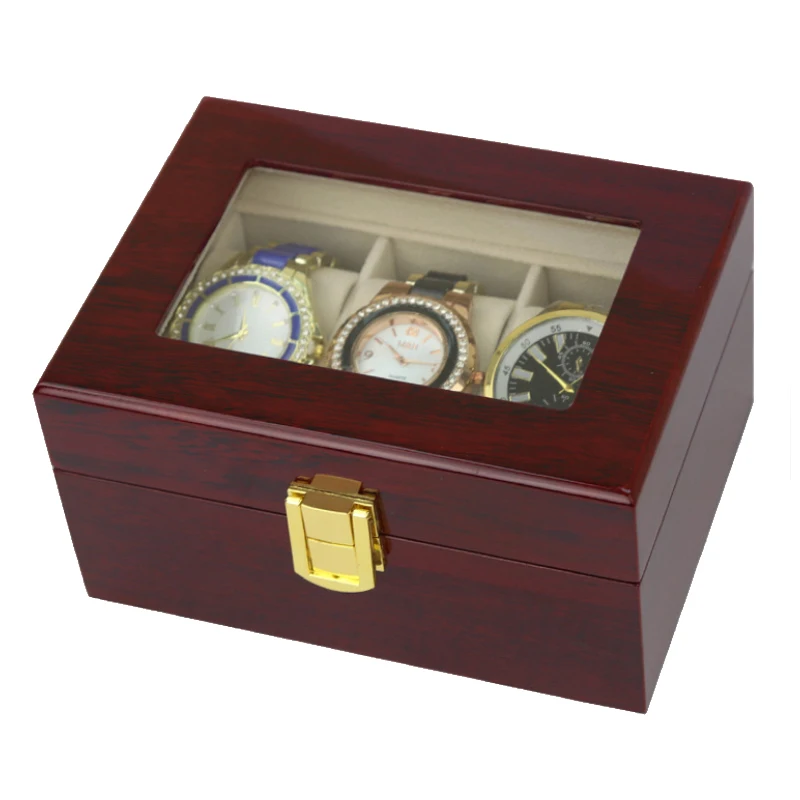 3 сетки ручной работы деревянная коробка для часов | Наручные часы