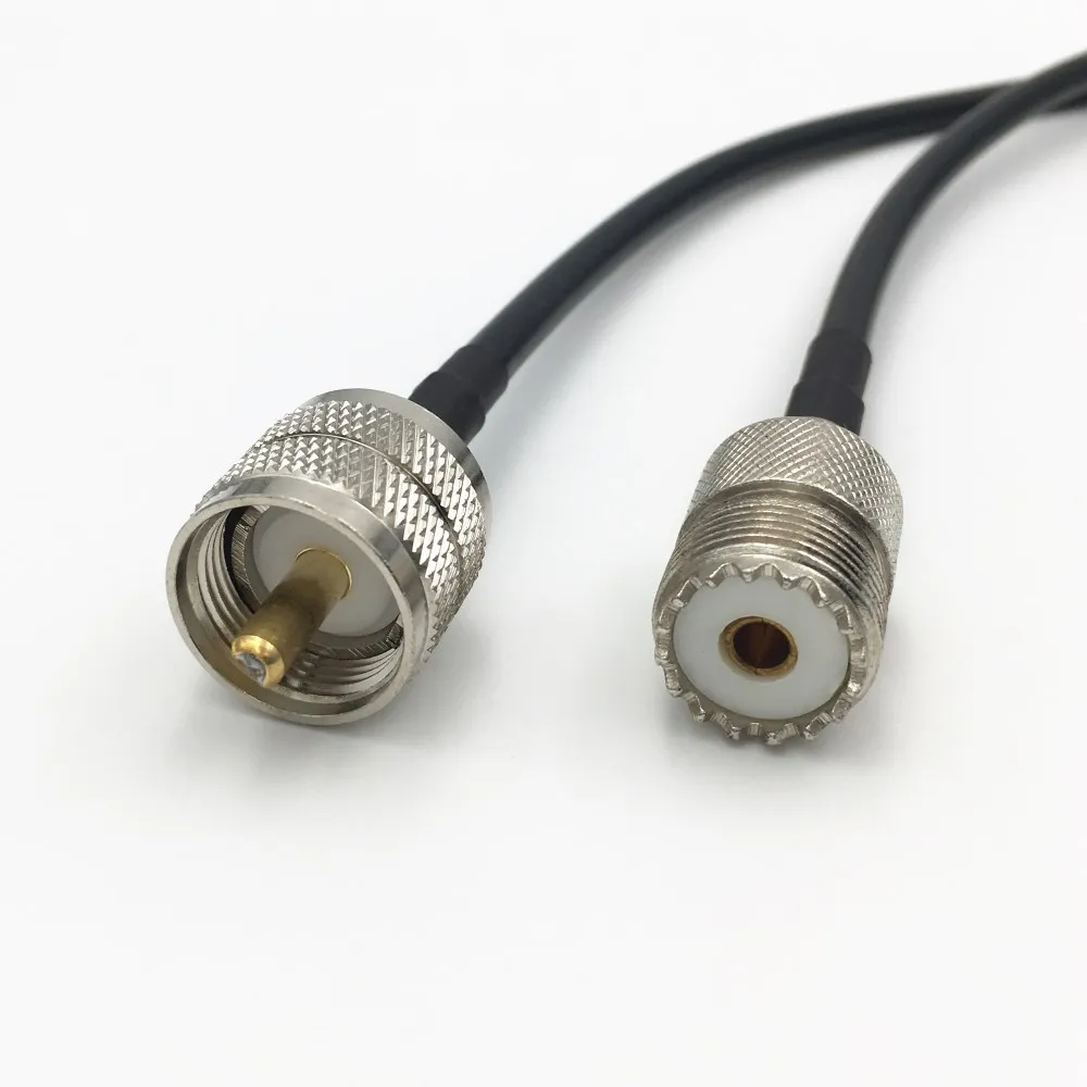 Кабель RG58 / LMR195 обжимной UHF PL259 штекер к SO239 гнездовой разъем RF коаксиальный провод