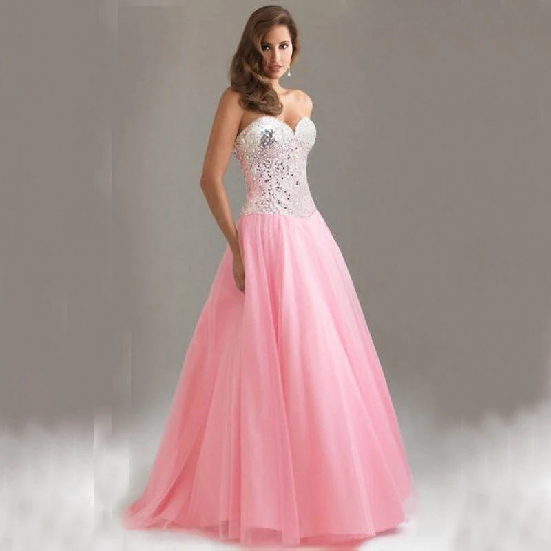 Платье женское макси с блестками без бретелек | Женская одежда