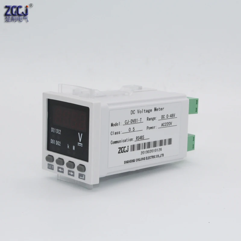 DC 0-48 в цифровой дисплей измеритель напряжения с RS485 связь Modbus-RTU протокол 48 В