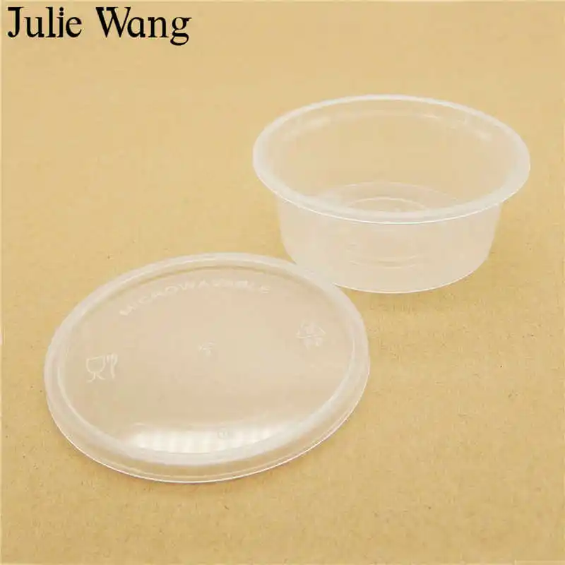 Пластиковая коробка для хранения слизи Julie Wang 10 шт. круглые квадратные контейнеры