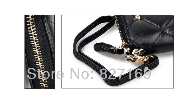 High Quality Women Wallet Genuine Leather Purse Credit Card Money Clip Black Discount Free Shipping | Багаж и сумки