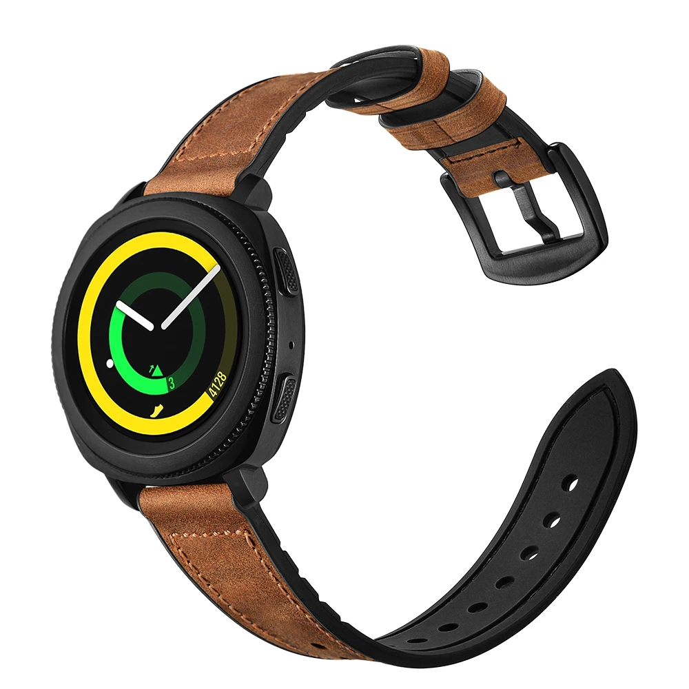 Кожаный ремешок для наручных часов Garmin Vivoactive 3 Samsung Gear Sport S4 Сменные аксессуары