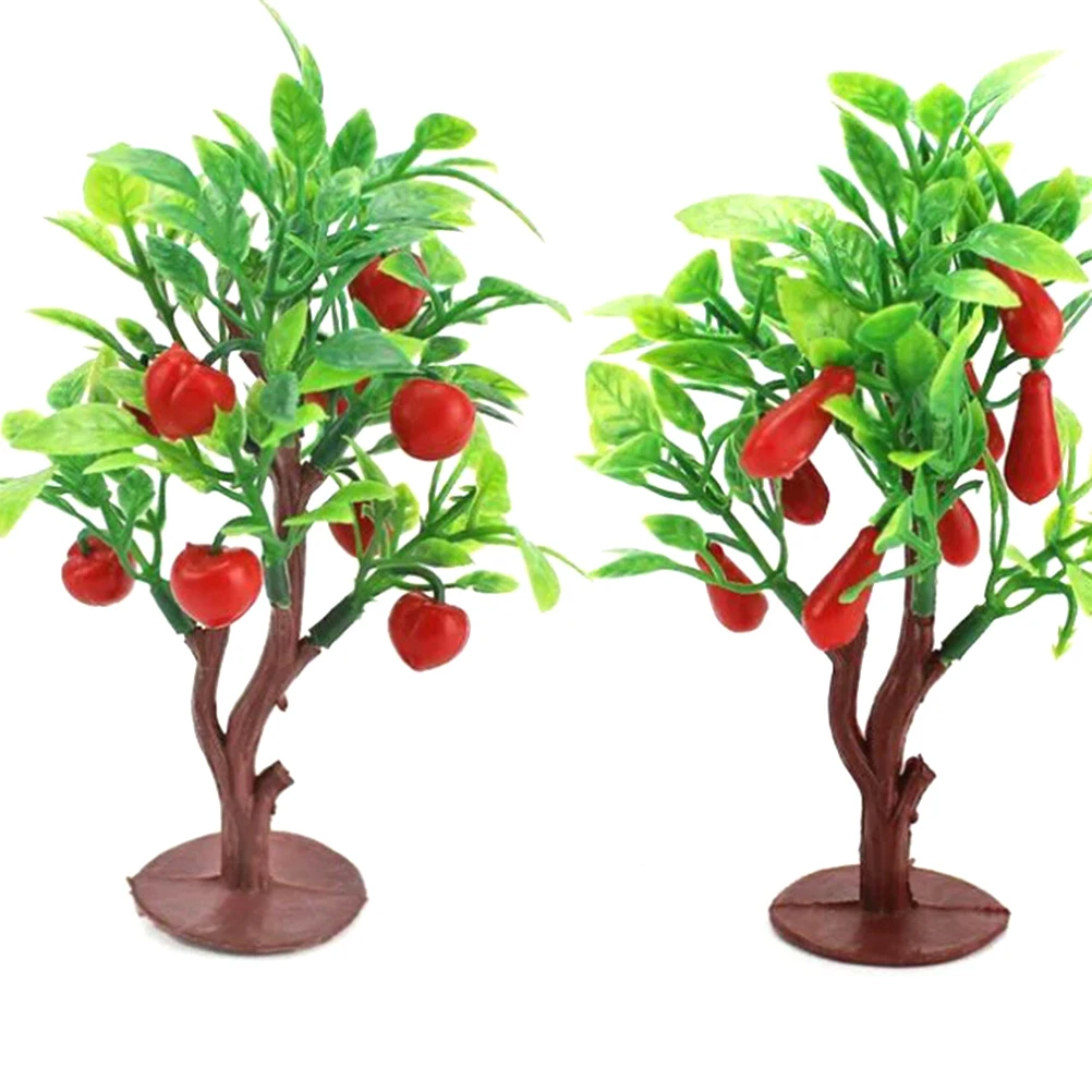 Мини модель фруктового дерева 10 см 2 шт.|decorative decorative|decorate dollhousedecorative fruit tree |
