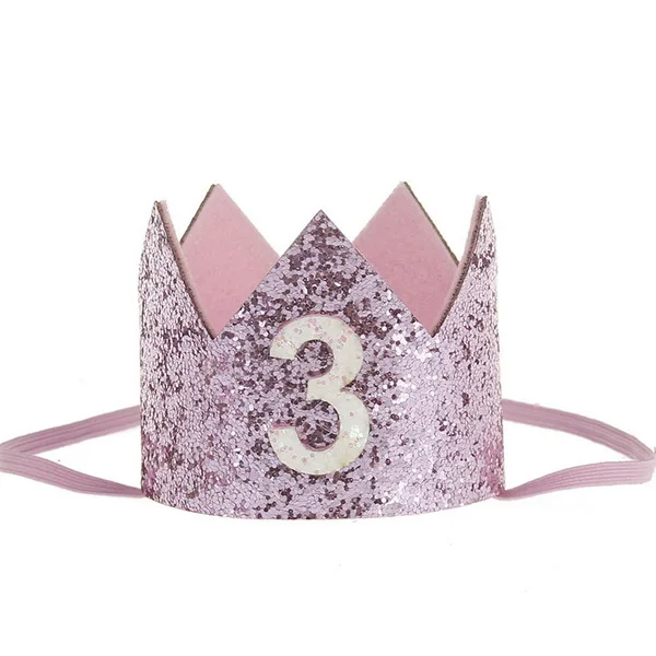 Style 18 Для детей, для маленьких мальчиков и девочек, для первого 1, 2, 3, одного, двух, трех лет, ручная работа, вечерние шапки, корона, день рождения, детский душ, украшение - Цвет: Style 18