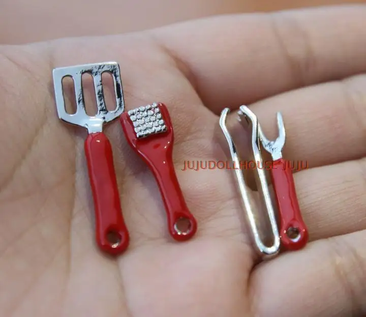 Мини кукольный домик Siwan сцена из глины MINI красные Инструменты для барбекю 4|dollhouse
