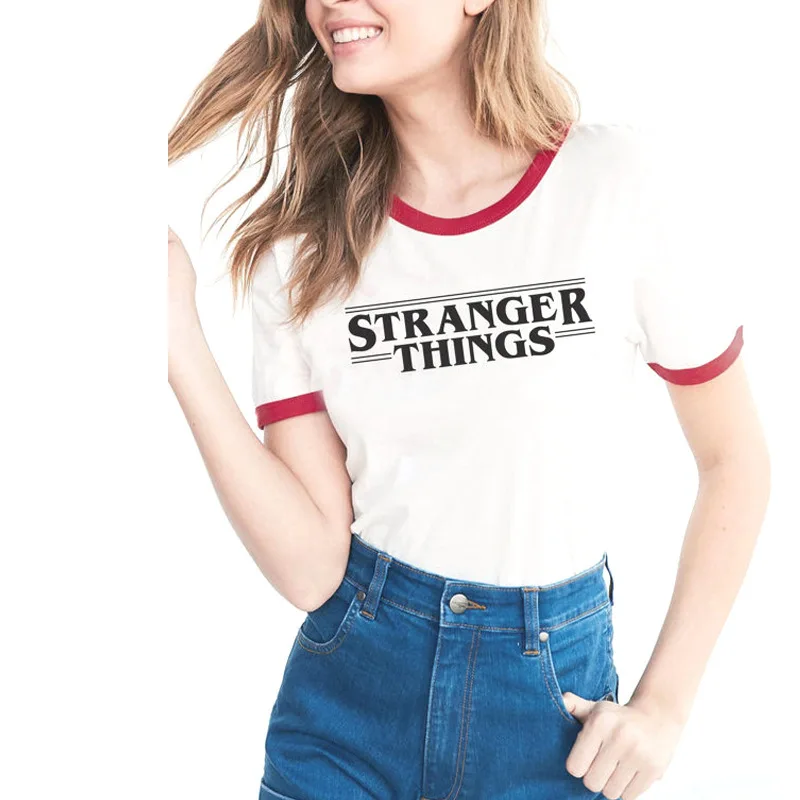 Мода письмо футболка Женские топы с принтом негабаритных О образным вырезом