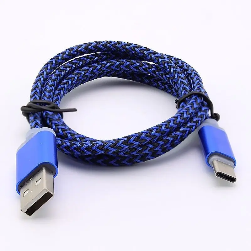 2 шт. 0, 2 м, 1 м, 2 м, 3 м, двойной цветной Плетеный USB 3,1 type C адаптер, зарядное устройство, кабель для синхронизации данных для samsung, huawei, Xiaomi