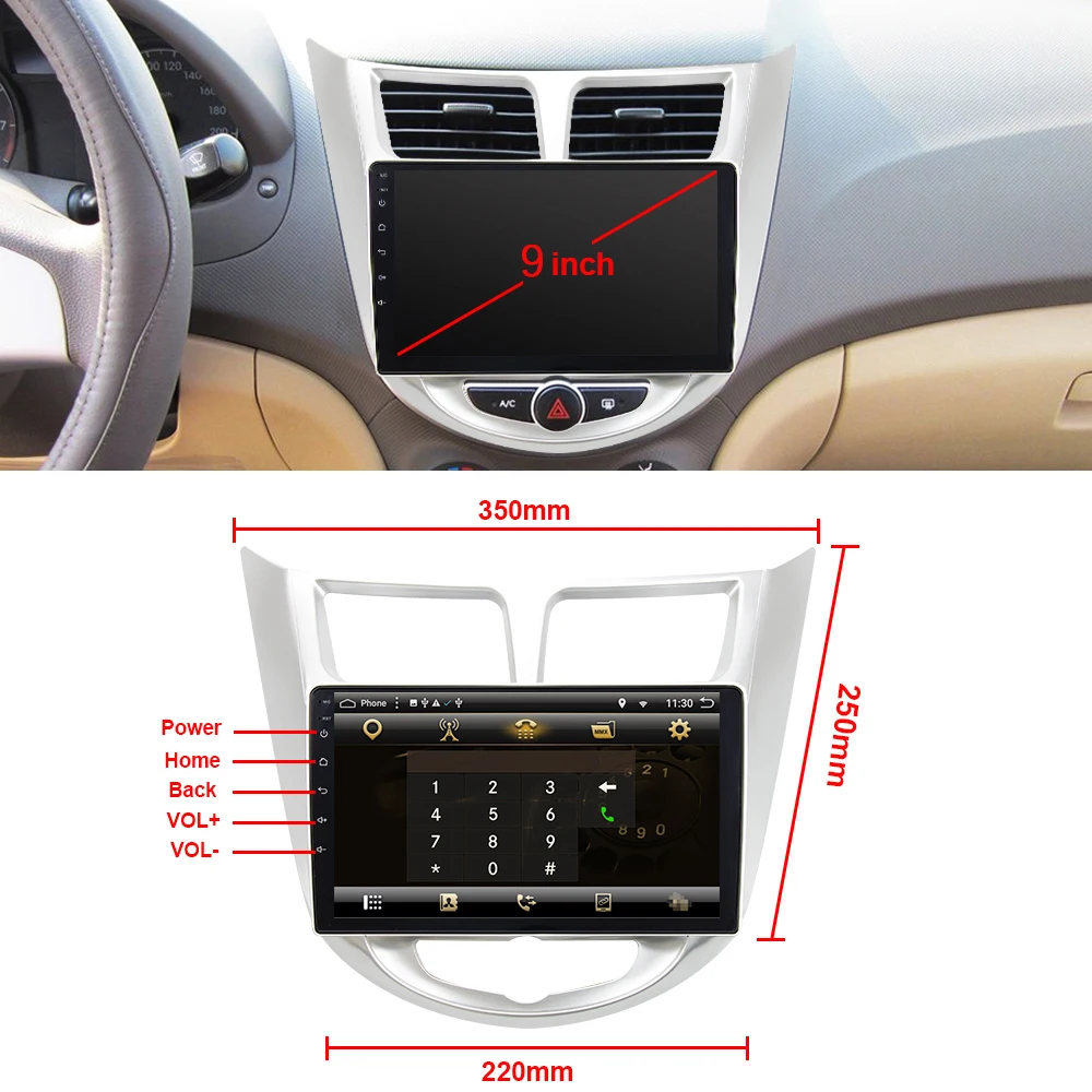 Eunavi 2 Din четырехъядерный Android 7 1 автомобильный Радио Стерео gps навигация для Hyundai