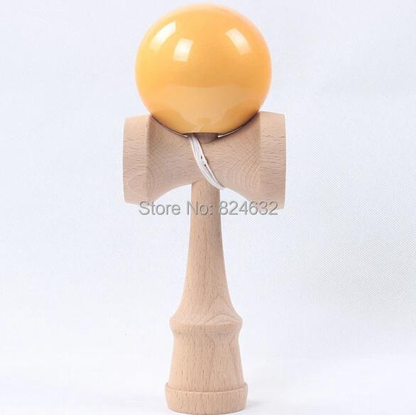Профессиональный Джамбо Kendama Большие размеры 8 см диаметр цвет золотистый слово