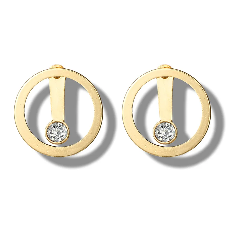 8 сезонов Новые Креативные Золотые круглые серьги из горного хрусталя модные