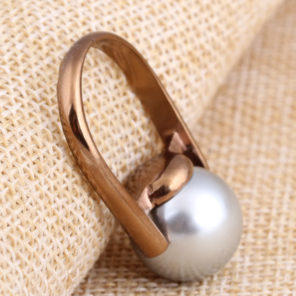 Женское кольцо из нержавеющей стали розовое золото|engagement rings for women|engagement ringrings women