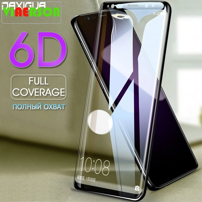 6D полное изогнутое закаленное стекло для Samsung Galaxy Note9 Note8 Защитная пленка экрана S8