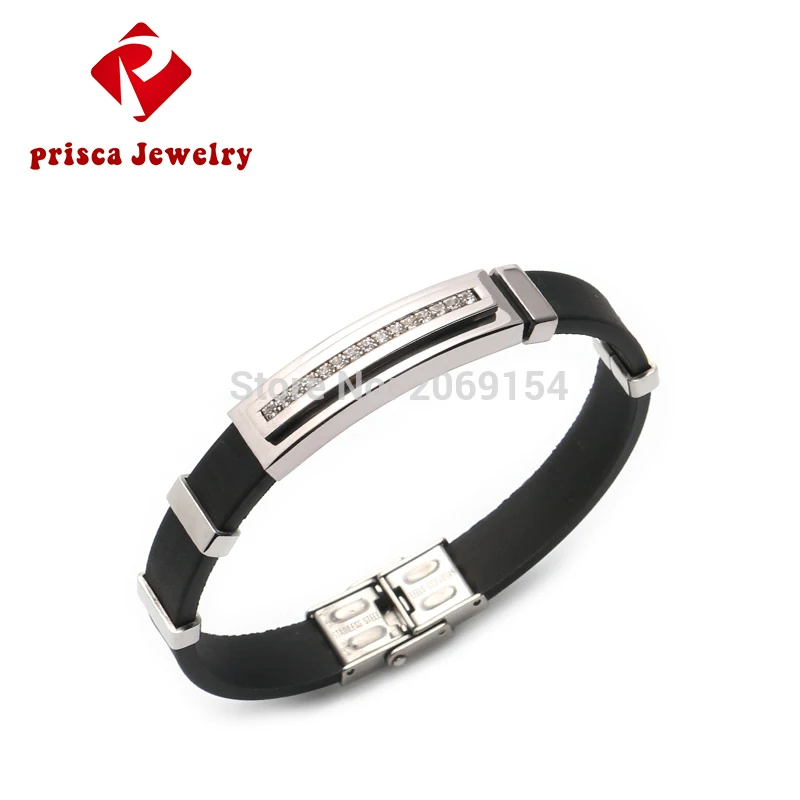 Мужской золотой браслет очаровательные ювелирные изделия магнитный серебряный