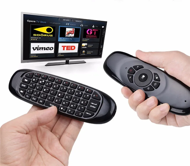 Русский Английский Португальский C120 Fly Air mouse 2,4G мини беспроводная клавиатура Пульт дистанционного управления с перезарядкой для ПК Android tv Box