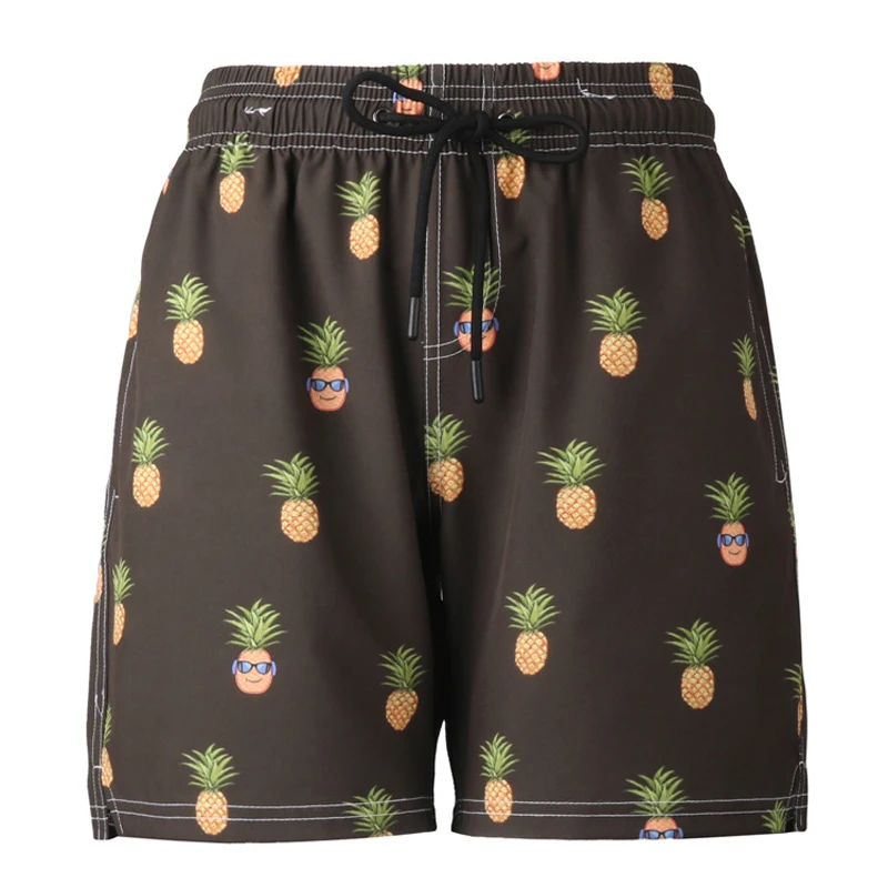 

3 color pineapple quick dry swimwear printed Beach Shorts Swimsuit Men Swim Shorts Swimming men sport wear run bathing suit 315